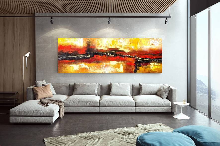 Contemporary Handmade Original Coloful Entryway Modern Abstract PE9QH